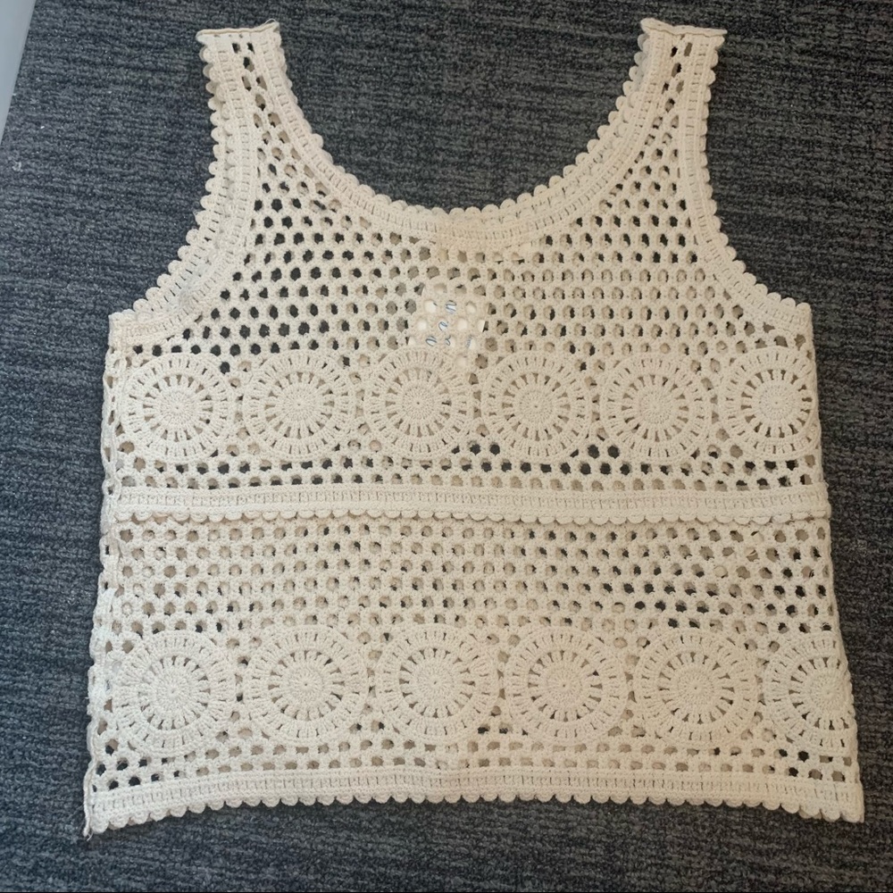 Brand New Hippie Love Crochette tank top